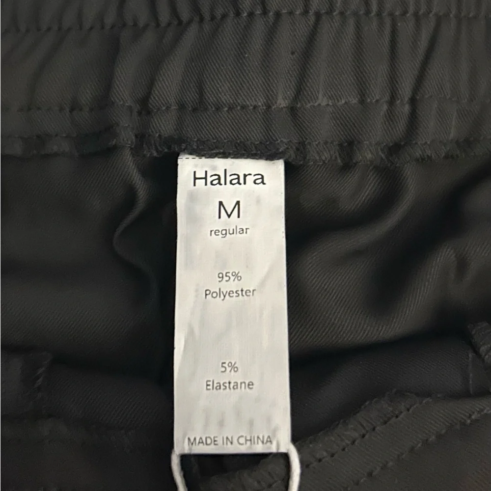 Halara Black High Waisted Double Button Straight Leg Work Pants Size Medium NEW - Picture 12 of 13